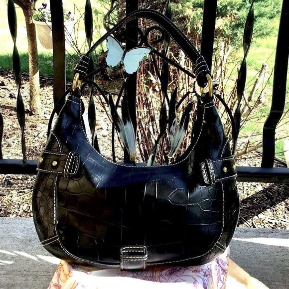 Nine West Black Hobo Bag with Sleek Design - Picture 15 of 16